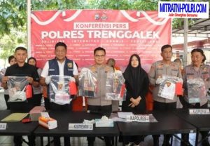 Komplotan Pencuri yang Menggasak Toko Emas Pasar Gandusari Trenggalek Berhasil di Gulung Polres Trenggalek