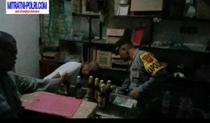 Dalam Giat KRYD Polsek Ciasem amankan Puluhan Botol Miras Juga Knalpot Brong