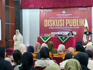 DISKUSI PUBLIK, Afirmasi Perempuan dalam Politik Elektoral Komisi Pemilihan Umum (KPU) Kabupaten Karawang,untuk Pilkada Karawang tahun2024.