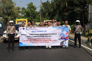 Satlantas Polres Gresik dan Jasa Raharja; Mari Memaknai kemerdekaan dengan menjaga Keselamatan dalam Berlalu Lintas