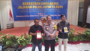 Jajaran Polda Jatim Bersama Awak Media Sosialisasi Menjaga Kondusifitas Pilkada Jawa Timur