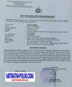 Bos Kavling CV Briliant Asa Property di Laporkan Polres Gresik Terkait Dugaan Tindak Pidana Penipuan  dan atau  Penggelapan