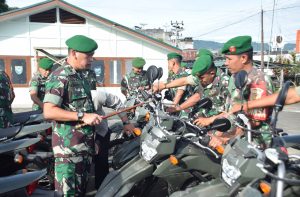 Semangat Baru Babinsa Kodim 0409/Rejang Lebong Dapat Motor Dinas dari Kementerian Pertahanan RI