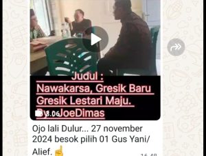 Kepala Desa Kepatihan / AKD Kecamatan Menganti Dodik Suprayogi Melanggar UU Pemilu.