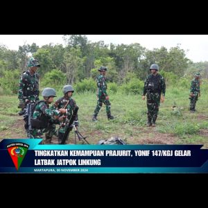 Yonif 147/KGJ Tingkatkan Profesionalisme Prajurit melalui Latbak Jatpok Linkung