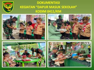Program Kodam II/Swj “Dapur Masuk Sekolah” Menyasar 11 Sekolah, 124 guru dan 937 Siswa/i.