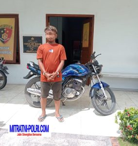 Polsek Driyorejo Amankan Maling Sepeda Motor Beraksi di Toko Madura di Desa Krikilan