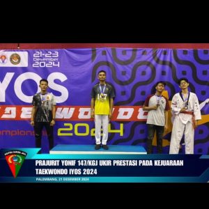 Prajurit Yonif 147/KGJ Raih Prestasi Gemilang di Kejuaraan Taekwondo IYOS 2024