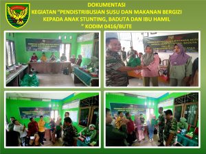 Kodam II/Swj Gelar Program Unggulan Pemberian Makanan Bergizi Kepada Anak Stunting, Baduta dan Ibu Hamil