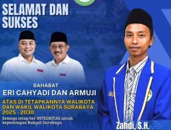Ketua IKA PMII Perjuangan : Selamat Kepada Eri Cahyadi Dan Armuji, Jaga Kepercayaan Warga Surabaya