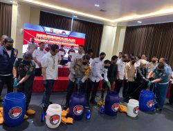 Polda Sumsel Musnahkan BB 49 Kg Sabu sabu Milik Jaringan Narkoba Golden Crescent