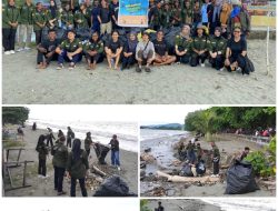 Gerakan Peduli Lingkungan: Mahasiswa STIKES Persada Nabire dan USWIM Bersihkan Pantai Nabire