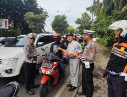 Satlantas Polres Gresik Kampanyekan Keselamatan Berlalu Lintas dalam Ops Keselamatan Semeru 2025