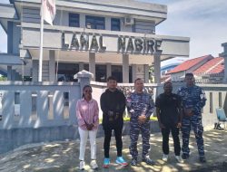 Komandan Lanal Nabire menerima Kunjungan dari Yayasan Nunias Selegani Akademi