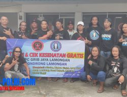Acara bakti sosial Gondrong Lamongan bersama Ormas Grib Jaya DPC Lamongan