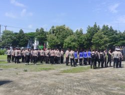Apel Siaga Satu Kepolisian Polres Lamongan Sebelum Demo  di Kantor Perhutani
