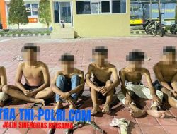 Gagalkan Aksi Perang Sarung, Polres Gresik Amankan 6 Anak Menjelang Waktu Sahur