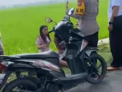 Seorang Wanita Jadi Korban Begal di Jalan Desa Mojokrapak Arah ke Megaluh Jombang
