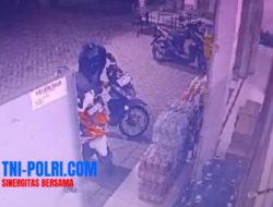 Percobaan Pencurian Motor di Minimarket Mojowarno Jombang Gagal, Pelaku Berhasil Melarikan Diri.