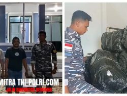 Penyelundupan Ratusan Bal Pakaian Bekas Ilegal Digagalkan Lantamal V di Dermaga Kalimas