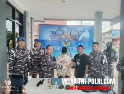 Lanal Nabire Serahkan Tersangka Penyelundupan Narkoba ke Kepolisian.