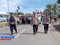 Kapolres Nabire Kawal Langsung Aksi Damai Tuntut Pengusutan Kasus HAM di Kabupaten Puncak