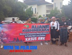 Aksi Damai Aliansi Kebhinekaan Kembali Tuntut Polda Bali Segera Proses dan Tersangkakan AWK