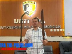 Dua Anggota Gangster Bersenjata Tajam di Lamongan Ditangkap
