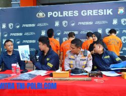 Polres Gresik Ungkap Kasus Pengeroyokan, Empat Anggota LSM Laskar Sakera Ditangkap