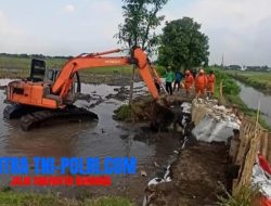 Tanggul Jebol Sekunder Pilang Hilir di Jombang Berhasil Ditutup