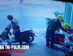 Dua Maling Curi Motor di Parkiran Kafe Babatan Wiyung Surabaya, Terekam CCTV Kafe.