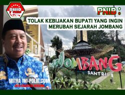 Polemik Rencana Perubahan Semboyan Kota Jombang, PNIB : Tolak dan Ganti Bupati yang Akan Menghilangkan Jatidiri Jombang Kota Santri