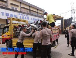Polres Lamongan Amankan Ratusan Motor Konvoi yang Langgar Aturan Lalu Lintas