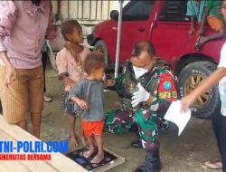 Satgas Yonif 642/kps Melaksanakan Kegiatan Pelayanan Kesehatan dan Posyandu