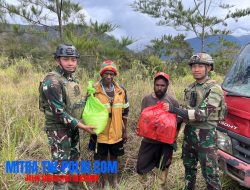Satgas TNI Anjangsana ke Kampung Wako: Loreng Menyapa dengan Hati
