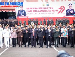 UPACARA HUT BHAYANGKARA KE-79 DI POLRES NABIRE BERLANGSUNG KHIDMAT, KAPOLDA PAPUA TENGAH TEKANKAN PENTINGNYA SINERGI DAN PELAYANAN HUMANIS.