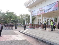 Polres Lamongan Gelar Apel Pengamanan Pengesahan Warga Baru PSHT 2025, 3.100 Personel Dikerahkan