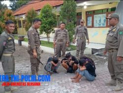 Bawa Parang, Empat Anak Jalanan Diamankan Satpol PP Sidoarjo