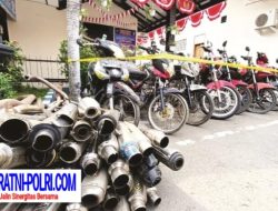 127 Motor Knalpot Brong Disita Polres Madiun