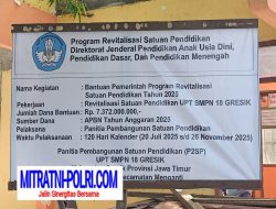 Bantuan Pemerintah Program Revilitasi Satuan Pendidikan UPT SMPN 18 Gresik Diduga Ajang Korupsi Guru