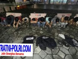 Polisi Amankan 10 Pelajar Beratribut Gangster saat Konvoi Dini Hari