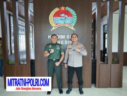 Kapolres Gresik Silaturahmi Dandim 0817, Perkuat Sinergitas TNI-Polri Jaga Kamtibmas