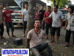 Kepergok Curi Accu Truk, Pria Asal Surabaya Diamuk Warga di  Jombang