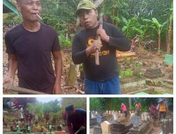 Geliat Warga Desa Ngulanwetan Pogalan Trenggalek Kerja Bakti Bersih Bersih Makam Rampal Gading Jelang Bulan Suci Ramadhan